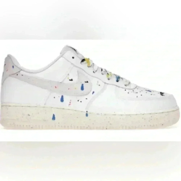 Nike Air Force 1 LV8 3 GS 'Paint Splatter -‎ White - Picture 1 of 8